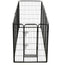 vidaXL - Hondenren - met - 8 - panelen - 80x100 - cm - staal - zwart