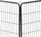 vidaXL - Hondenren - met - 8 - panelen - 80x100 - cm - staal - zwart