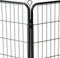 vidaXL - Hondenren - met - 8 - panelen - 80x60 - cm - staal - zwart