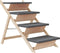 vidaXL - Hondentrap - 105x47 - cm - massief - vurenhout - grijs
