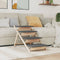 vidaXL - Hondentrap - 105x47 - cm - massief - vurenhout - grijs