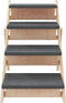 vidaXL - Hondentrap - 105x47 - cm - massief - vurenhout - grijs