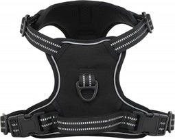 vidaXL - Hondentuigje - met - riem - en - halsband - verstelbaar - L - zwart