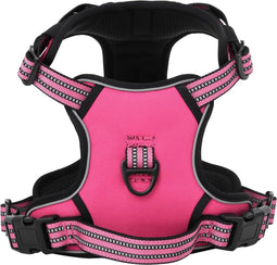 vidaXL - Hondentuigje - met - riem - en - halsband - verstelbaar - L - roze