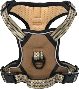 vidaXL - Hondentuigje - met - riem - en - halsband - verstelbaar - L - bruin