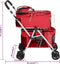 vidaXL - Hondenwagen - 2-laags - inklapbaar - 83x48x97 - cm - oxford - stof - rood