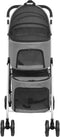 vidaXL - Hondenwagen - 2-laags - inklapbaar - 83x48x97 - cm - oxford - stof - grijs