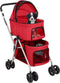 vidaXL - Hondenwagen - 2-laags - inklapbaar - 83x48x97 - cm - oxford - stof - rood