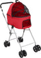 vidaXL - Hondenwagen - 2-laags - inklapbaar - 83x48x97 - cm - oxford - stof - rood