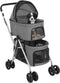 vidaXL - Hondenwagen - 2-laags - inklapbaar - 83x48x97 - cm - oxford - stof - grijs