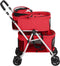 vidaXL - Hondenwagen - 2-laags - inklapbaar - 83x48x97 - cm - oxford - stof - rood