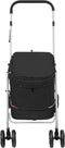 vidaXL - Hondenwagen - inklapbaar - 100x49x96 - cm - linnenstof - zwart