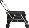 vidaXL - Hondenwagen - inklapbaar - 100x49x96 - cm - linnenstof - zwart
