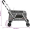vidaXL - Hondenwagen - inklapbaar - 100x49x96 - cm - linnenstof - grijs