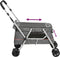 vidaXL - Hondenwagen - inklapbaar - 100x49x96 - cm - linnenstof - grijs