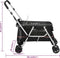 vidaXL - Hondenwagen - inklapbaar - 100x49x96 - cm - linnenstof - zwart