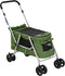vidaXL - Hondenwagen - inklapbaar - 100x49x96 - cm - linnenstof - groen