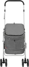 vidaXL - Hondenwagen - inklapbaar - 100x49x96 - cm - linnenstof - grijs