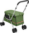 vidaXL - Hondenwagen - inklapbaar - 100x49x96 - cm - linnenstof - groen