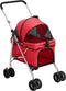vidaXL - Hondenwagen - inklapbaar - 76x50x100 - cm - oxford - stof - rood