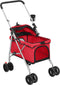 vidaXL - Hondenwagen - inklapbaar - 76x50x100 - cm - oxford - stof - rood