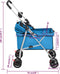 vidaXL - Hondenwagen - inklapbaar - 76x50x100 - cm - oxford - stof - blauw