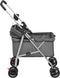 vidaXL - Hondenwagen - inklapbaar - 76x50x100 - cm - oxford - stof - grijs