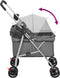 vidaXL - Hondenwagen - inklapbaar - 76x50x100 - cm - oxford - stof - grijs