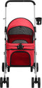 vidaXL - Hondenwagen - inklapbaar - 76x50x100 - cm - oxford - stof - rood