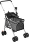 vidaXL - Hondenwagen - inklapbaar - 76x50x100 - cm - oxford - stof - grijs