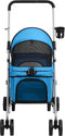 vidaXL - Hondenwagen - inklapbaar - 76x50x100 - cm - oxford - stof - blauw