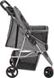 vidaXL - Hondenwagen - inklapbaar - 80x46x98 - cm - oxford - stof - grijs