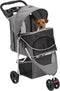 vidaXL - Hondenwagen - inklapbaar - 80x46x98 - cm - oxford - stof - grijs