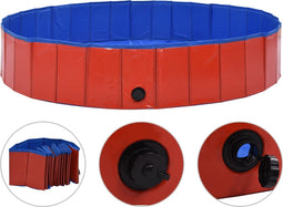 vidaXL - Hondenzwembad - inklapbaar - 160x30 - cm - PVC - rood