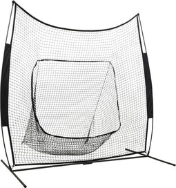 vidaXL - Honkbal- - en - softbalnet - 241x106,5x216 - cm - metaal