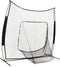 vidaXL - Honkbal- - en - softbalnet - 241x106,5x216 - cm - metaal