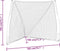 vidaXL - Honkbalnet - draagbaar - 183x182x183cm - staal - polyester - oranje - zwart