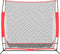 vidaXL - Honkbalnet - draagbaar - 215x107x216 - cm - polyester - zwart - en - rood