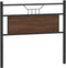 vidaXL - Hoofdbord - 100 - cm - bewerkt - hout - en - staal - bruin - eikenkleurig