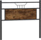 vidaXL - Hoofdbord - 100 - cm - bewerkt - hout - en - staal - gerookt - eikenkleurig