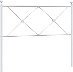vidaXL - Hoofdbord - 100 - cm - metaal - wit