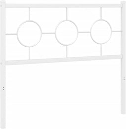 vidaXL - Hoofdbord - 100 - cm - metaal - wit