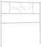vidaXL - Hoofdbord - 100 - cm - metaal - wit
