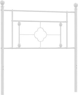 vidaXL - Hoofdbord - 100 - cm - metaal - wit