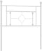 vidaXL - Hoofdbord - 100 - cm - metaal - wit