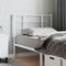 vidaXL - Hoofdbord - 100 - cm - metaal - wit