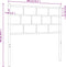vidaXL - Hoofdbord - 100 - cm - metaal - wit
