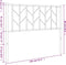 vidaXL - Hoofdbord - 100 - cm - metaal - wit