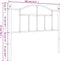 vidaXL - Hoofdbord - 100 - cm - metaal - wit