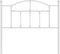vidaXL - Hoofdbord - 100 - cm - metaal - wit